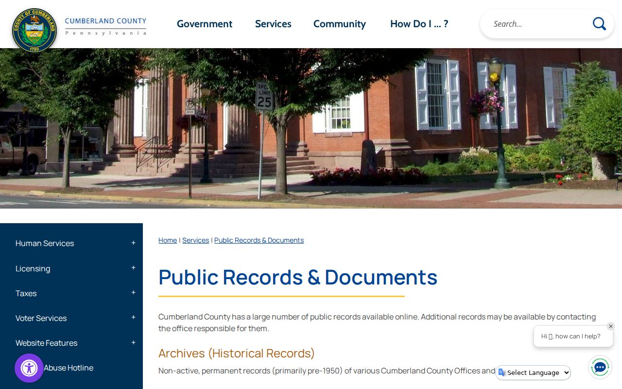 Upper Allen Township city directory research through Cumberland County public records