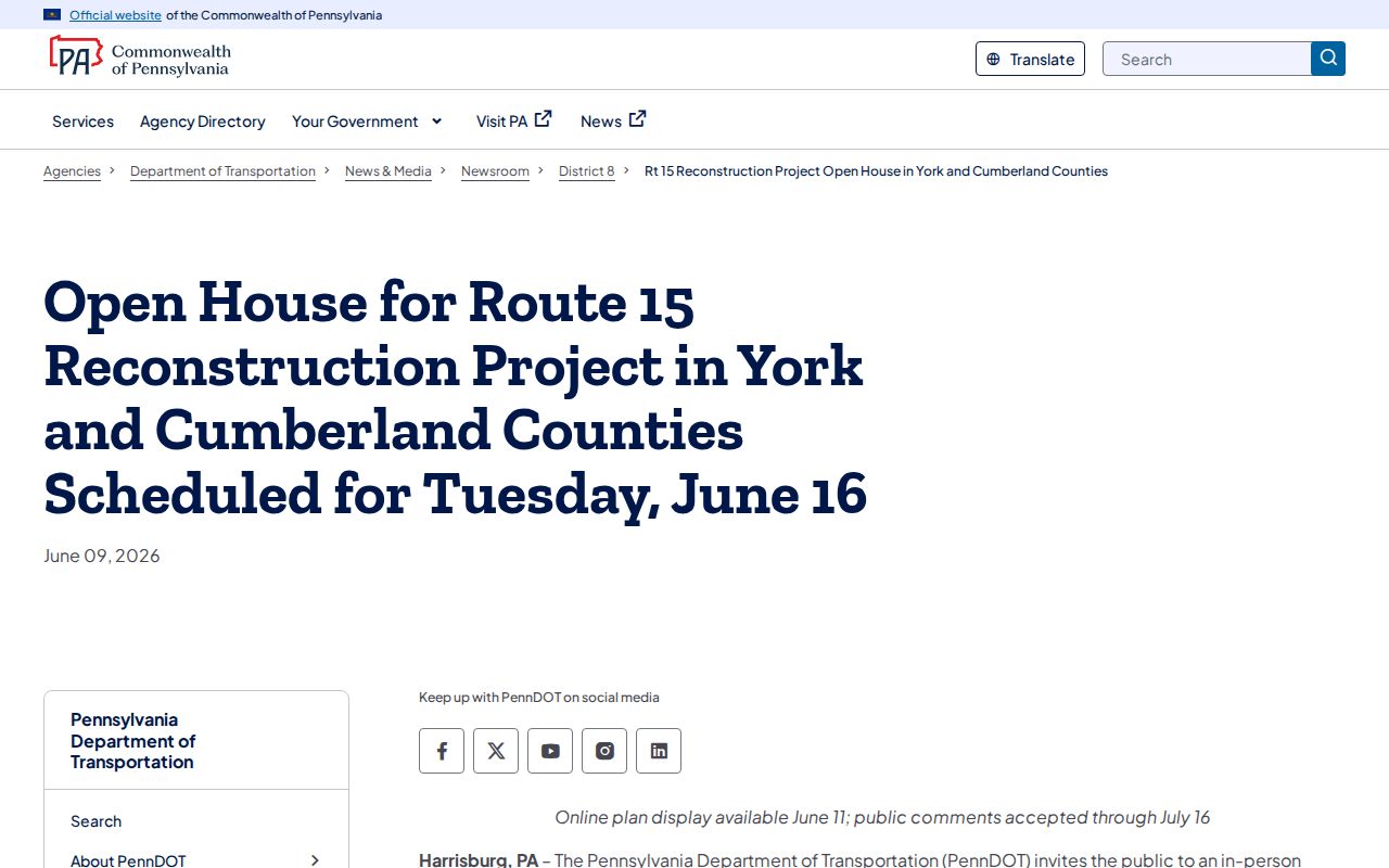 Upper Allen Township ZIP lookup Route 15 and 17019 postal context
